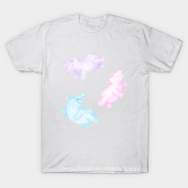 cute hippos T-Shirt by Alina_XA